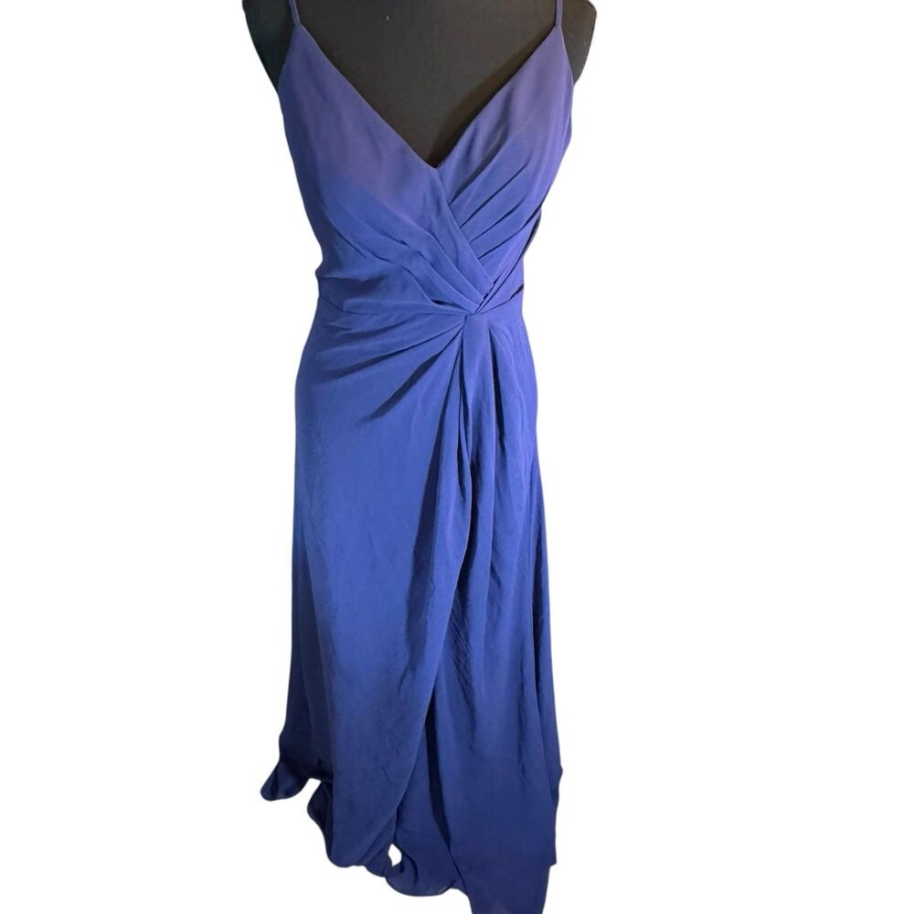 Morilee Dress‎ 6 Blue Sleeveless Maxi Formal Evening Gown Wedding Bridesmaids